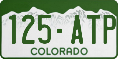 CO license plate 125ATP