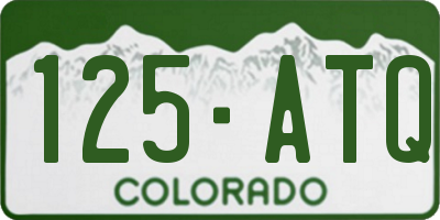 CO license plate 125ATQ