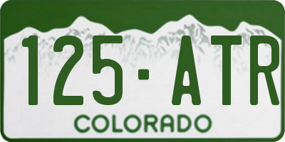 CO license plate 125ATR