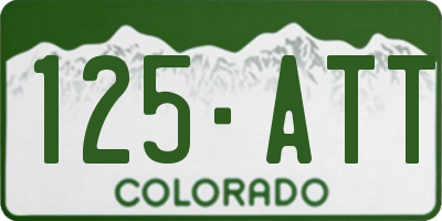 CO license plate 125ATT