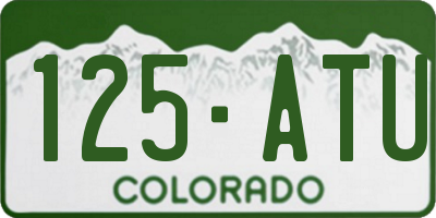 CO license plate 125ATU
