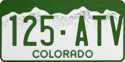 CO license plate 125ATV