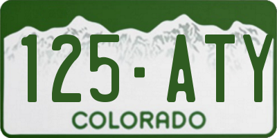 CO license plate 125ATY