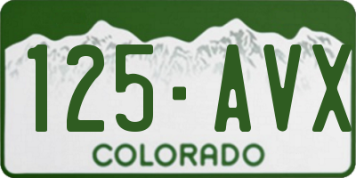 CO license plate 125AVX