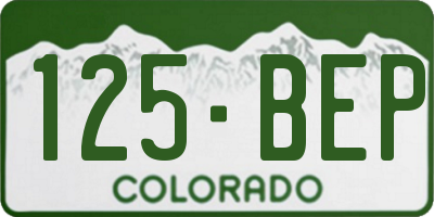 CO license plate 125BEP