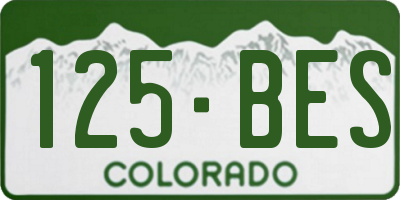 CO license plate 125BES