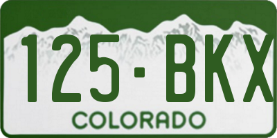CO license plate 125BKX