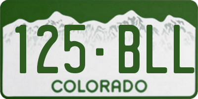 CO license plate 125BLL