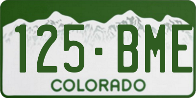 CO license plate 125BME
