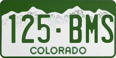 CO license plate 125BMS