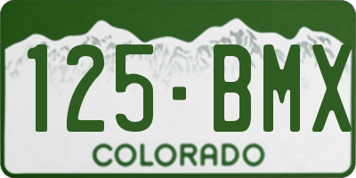 CO license plate 125BMX