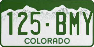 CO license plate 125BMY