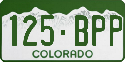 CO license plate 125BPP