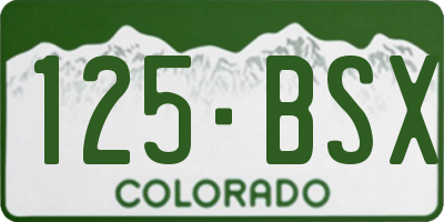 CO license plate 125BSX