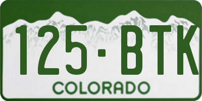 CO license plate 125BTK