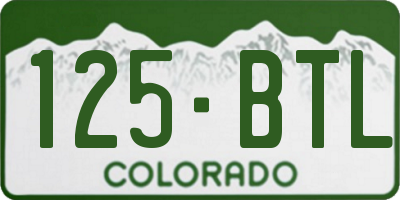 CO license plate 125BTL