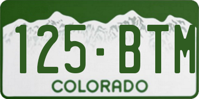 CO license plate 125BTM