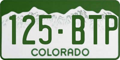 CO license plate 125BTP