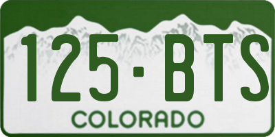 CO license plate 125BTS