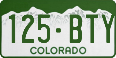 CO license plate 125BTY