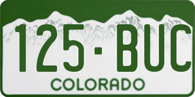 CO license plate 125BUC