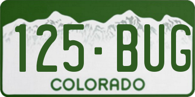 CO license plate 125BUG