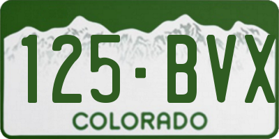 CO license plate 125BVX