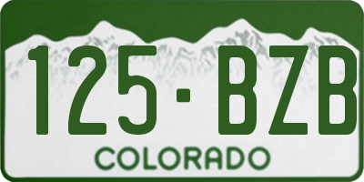 CO license plate 125BZB