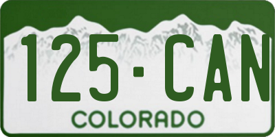 CO license plate 125CAN