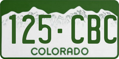 CO license plate 125CBC
