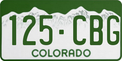 CO license plate 125CBG
