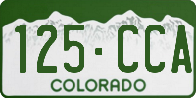 CO license plate 125CCA