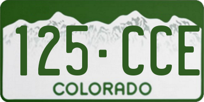 CO license plate 125CCE