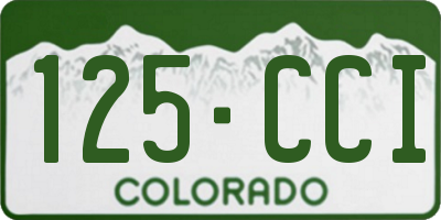 CO license plate 125CCI