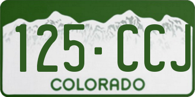 CO license plate 125CCJ