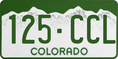 CO license plate 125CCL