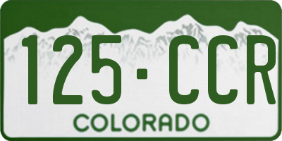 CO license plate 125CCR