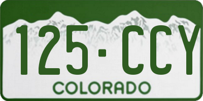 CO license plate 125CCY