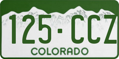 CO license plate 125CCZ
