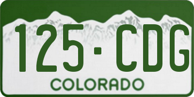 CO license plate 125CDG