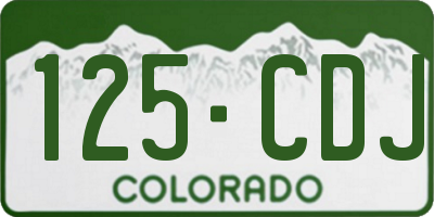 CO license plate 125CDJ