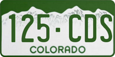 CO license plate 125CDS
