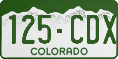 CO license plate 125CDX