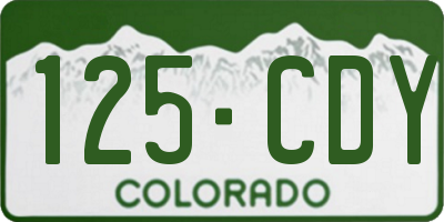 CO license plate 125CDY