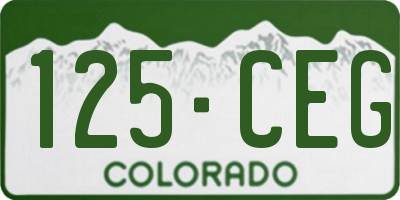 CO license plate 125CEG