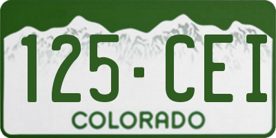 CO license plate 125CEI