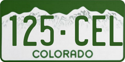 CO license plate 125CEL