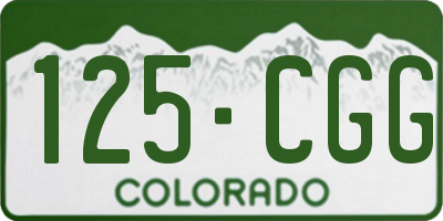 CO license plate 125CGG