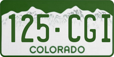 CO license plate 125CGI