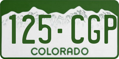 CO license plate 125CGP
